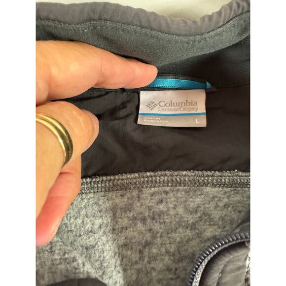 Columbia Men’s Sz L Half Zip Long Sleeve Pullover Gray Granite With Pockets - Picture 6 of 9